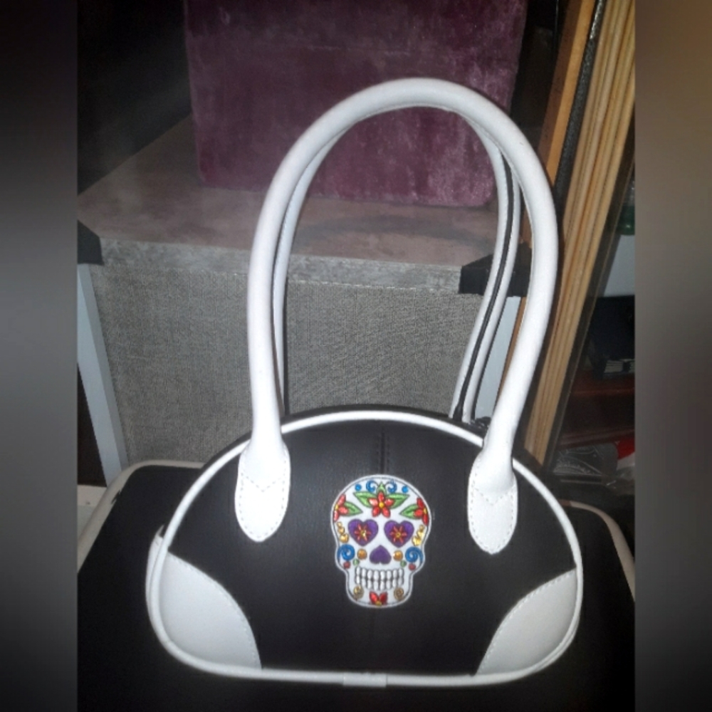 New! Black bowling bag purse